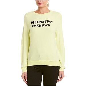 WILDFOX Destination Unknown Baggy Beach Jumper Yellow Glow Small
